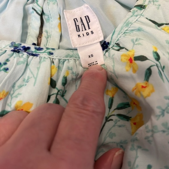 Gap Kids Girls Easy Raglan Floral Flutter Dress XS - Picture 10 of 10